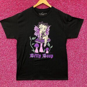Betty Boop Gothic Mushroom Pixie Animated Movie T-Shirt L